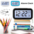 Miniatyrbild 2 av 4: LCD Digital Alarm Clock Large Screen LCD Clock Digital Mute Luminous Portable Digital Desk Alarm Clock for Home Office
