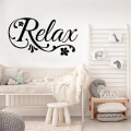 Miniatyrbild 3 av 4: Spa Beauty Salon Wall Decal Lettering Relax Window Vinyl Sticker Massage Spa Salon House Wall Decoration Flower Art Mural