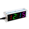 Miniatyrbild 1 av 4: DIY Colorful Digital LED Electronic Clock kit DC 5V Soldering Board W/Clear Case