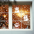 Miniatyrbild 2 av 4: Christmas Wall Window Stickers Santa Snowman Elk Snowflake PVC Window Decals For Home Shopwindow Ornament Xmas Navidad New Year