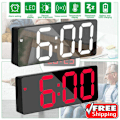 Miniatyrbild 1 av 4: LED Digital Desk Alarm Clock  USB Large Mirror Display Snooze Temperature Mode