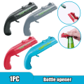 Miniatyrbild 1 av 4: Beer Opener Launcher Bottle Portable Cap Gun Creative Flying Cap Bar Tool Drink Opening Gun Shaped Bottle Lids Shooter Red Gray