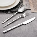 Miniatyrbild 4 av 4: New Luxery Cutlery Set Shiny Dinnerware Set 18/10 Stainless Steel Mirror Silver Flatware Set Drop Shipping