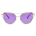 Miniatyrbild 4 av 4: Retro Men's and Women's Color Film Metal Sunglasses Polygon Trendy Hot