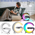 Miniatyrbild 4 av 4: Big G Smart Light LED Wireless Charger Bluetooth Speaker Alarm Clock Atmosphere Light White Noise Sleep Light 2023 New