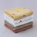 Miniatyrbild 1 av 4: Baby Infant Towel 23x23cm Muslin Towel Handkerchiefs Two Layers Wipe Towel 2 Layer Gauze Washcloths