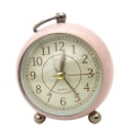 Miniatyrbild 3 av 4: Round silent analog alarm clock without ticks, night light, battery operated