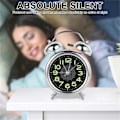 Miniatyrbild 3 av 4: 4 Inches Twin Bell Super Loud Alarm Clock With Nightlight For Heavy Sleepers Bed Desktop Student Decor Reloj Despertador