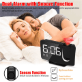 Miniatyrbild 2 av 4: USB Projection Alarm Clock Snooze Digital LED Display Dual Alarm Clock FM Radio