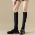 Miniatyrbild 1 av 4: 5 Pairs of women's autumn solid color cotton breathable odor-proof stockings