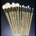Miniatyrbild 3 av 4: 12Pcs/set Diamond-studded Makeup Brushes Gems Makeup Beauty Tools Full Diamond Loose Powder Foundation Concealer Brush Bling