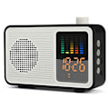 Miniatyrbild 3 av 4: Alarm Clock Wireless 2000 mAh Wood Color Bluetooth Speaker FM AUX LED Portable
