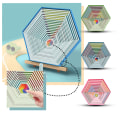 Miniatyrbild 1 av 4: 3D Print Hexagons Fidget Toy Toys For Children With Magnets Decompression Toy  U