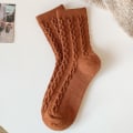 Miniatyrbild 2 av 4: 5 Pairs Women‘s Solid Cotton Retro Breathable Stockings