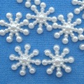 Miniatyrbild 1 av 4: 100Pcs/lot White DIY Snowflake Artificial Flatback Pearl Christmas Card Making DIY Craft High Quality
