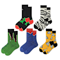 Miniatyrbild 1 av 4: 5pairsCreative Pattern Cotton Socks In The Thigh High Stockings with Garter Belt Set