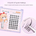 Miniatyrbild 2 av 4: 2 Boxes Of False Eyelashes Super Natural Single Cluster False Eyelashes 11-13mm Hybrid Soft And Lightweight For Everyday Wear