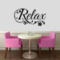 Miniatyrbild 2 av 4: Spa Beauty Salon Wall Decal Lettering Relax Window Vinyl Sticker Massage Spa Salon House Wall Decoration Flower Art Mural