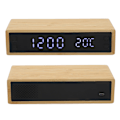 Miniatyrbild 2 av 4: Bamboo Digital Alarm Clock Bedside Alarm Clock - Wireless Charging 3