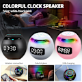 Miniatyrbild 1 av 4: Night Light Digital LED Alarm Clock TF/FM Radio Bluetooth Speaker Round Bedside