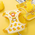 Miniatyrbild 1 av 4: Pet Vest Vest With Leash Cartoon Yellow Duck Walk-in Adjustable Buckle Small Dog Puppy Cat Harness Pet Supplies