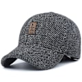 Miniatyrbild 4 av 4: Vinterbomberhatt Män Kvinnor Ryskt Svart Läder Ushanka Kepsar Med Öronlappar Päls Varmt Läder Märke Baseballkeps Hattar