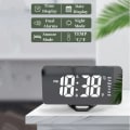 Miniatyrbild 2 av 4: Mirror Digital Alarm Clock Auto Dimming Night Mode Table Clock Touch Snooze USB Output Charge Dual Alarm Electronic LED Clocks