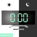 Miniatyrbild 4 av 4: Di, Green  Number Clock,   Alarm Clock,Snooze Function,12/24 Hour, USB Port I2U6