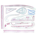 Miniatyrbild 1 av 4: French Curve Ruler Soft Patchwork Ruler Measure Tailor Drawing Template DIY Fabric Cutting Measuring Ruler Sewing Tool Kits
