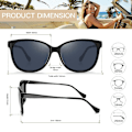 Miniatyrbild 3 av 4: Rectangular Polarized Sunglasses Womens Mens Oversized Lightweight Comfortable H