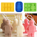 Miniatyrbild 1 av 3: Robots Silicone Candle Mold DIY 3D Building Blocks Chocolate Cookies Fondant Ice Molds Christmas Gifts Craft Supplies Home Decor