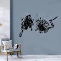 Miniatyrbild 3 av 4: Wall Decal Divers Ocean Vinyl Decor Scuba Diving Suit Extreme Sport Stickers Mural Bedroom Home Decor Living Room Poster WL1498