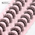 Miniatyrbild 4 av 4: 10 Pairs Russian Strip Lashes Fluffy Volume False Eyelashes DD Curl Dramatic Messy Faux Mink Fake Lashes Make up