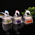 Miniatyrbild 1 av 4: Cute cartoon dolphin toothpick box Transparent Mediterranean style toothpick holder