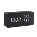 Miniatyrbild 1 av 4: Wooden USB/AAA Powered Table Watch With Temperature Digital LED Alarm Clock-
