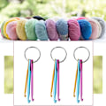 Miniatyrbild 3 av 3: 3Sizes/set Mini Aluminum Keychain Crochet Hooks DIY Multicolour Crafts Tools Knitting Needles