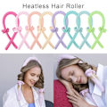 Miniatyrbild 1 av 4: Heatless Curling Rod Headband Hair Roller No Heat Make Curls Slik Satin Soft Sleep Curlers Lazy Wave Formers Hair Styling Tool