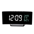 Miniatyrbild 1 av 4: Stylish Digital Alarm Clock with Curved Screen Temperature Humidity Display