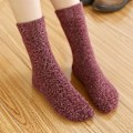 Miniatyrbild 3 av 4: 5 Pairs Of Winter Women's Warm Socks Solid Color Casual Extra Thick Warm Plush Socks High Quality Warm Wool Socks