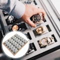 Miniatyrbild 2 av 4: 24 Slots Walnut Grain Wood Watch Storage Display Box Wristwatch Organizer Display Tray Watches Holder With Pillows Gift Cases