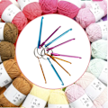 Miniatyrbild 2 av 3: 3Sizes/set Mini Aluminum Keychain Crochet Hooks DIY Multicolour Crafts Tools Knitting Needles