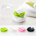 Miniatyrbild 2 av 4: 2 In 1 Cotton Swab Holder Lotus Shaped Q-tip Dispenser Cotton Bud Holder Toothpick Holder Toothpick Case Stylish Cotton Swab Box