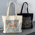 Miniatyrbild 4 av 4: New Embroidered INS Portable Canvas Bag Art Female College Student Fashion One Shoulder Tote Bag