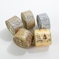Miniatyrbild 1 av 4: Gold Silver Burlap Wired Ribbon Weave Ribbon Wired Edge for Christmas Crafts Floral Bows Craft Decoration 2m/roll