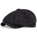 Miniatyrbild 1 av 4: Men Newsboy Hats Peaky Autumn Vintage Herringbone Octagon Cap Women Casual Stripe Berets Gatsby Flat Hat