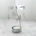 Miniatyrbild 3 av 4: Rotating Wrought Iron Candlestick Ornaments Household Candlelight Ornaments Table Angel Carousel Props Deer Oom Decor
