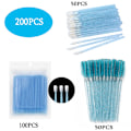Miniatyrbild 3 av 4: 200 Pcs Disposable Makeup Brushes For Eyelashes Eyebrows Lip Tools Set Microbrush Swab Crystal Mascara Wand Supplier