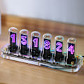 Miniatyrbild 3 av 4: Tube IPS RGB Nixie Tube Clock Glow Customized Dial Styles Display Gifts
