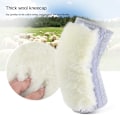 Miniatyrbild 2 av 2: 2 Pcs Outdoor Sports Warm Lengthened Knee Pads Protector Protective Elastic Wool Thermal Plush Kneepad Kneecap Kneelet Solid