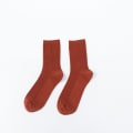Miniatyrbild 3 av 4: 5 pairs of winter Ladies solid color casual breathable cotton medium stockings